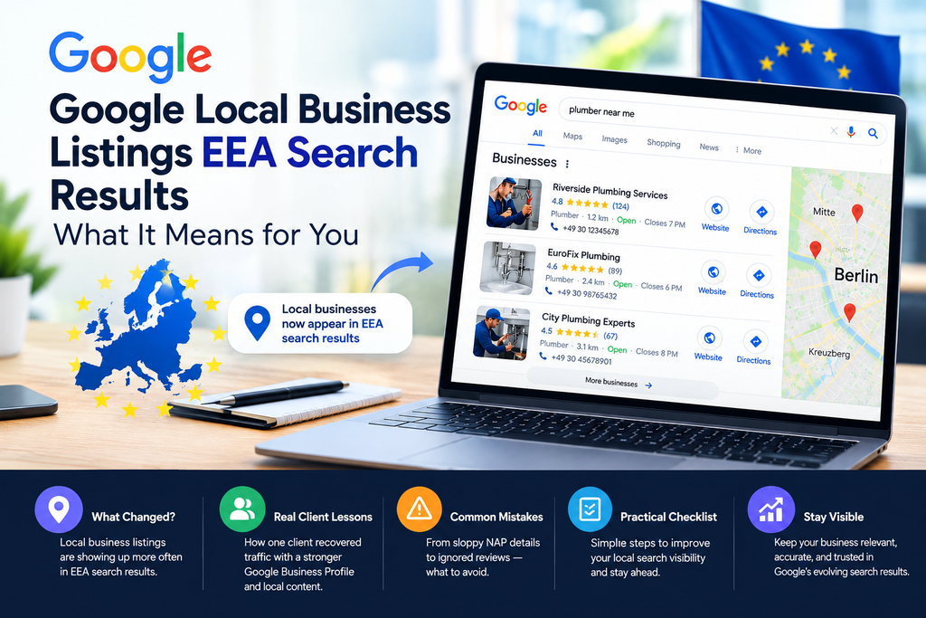 Google local business listings EEA search results