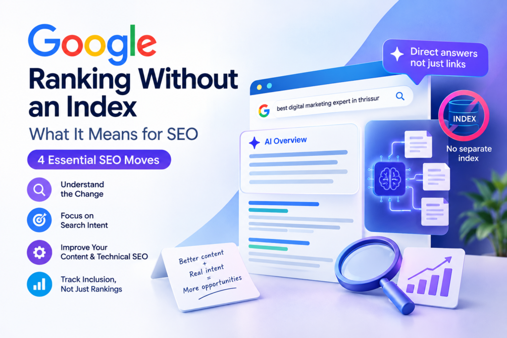 Google ranking without an index
